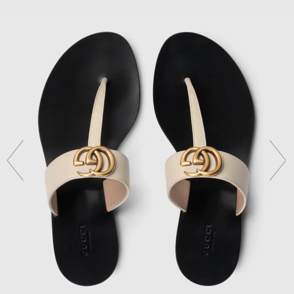 Gucci thong sandals. 2 pair 1977 Gucci sneakers. Leather & canvas women’s Gucci